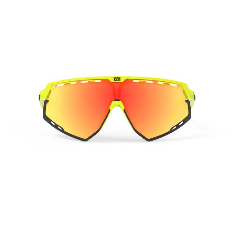 defender Yellow Fluo Gloss Frame and Multilaser Orange Lenses Black Bumpers