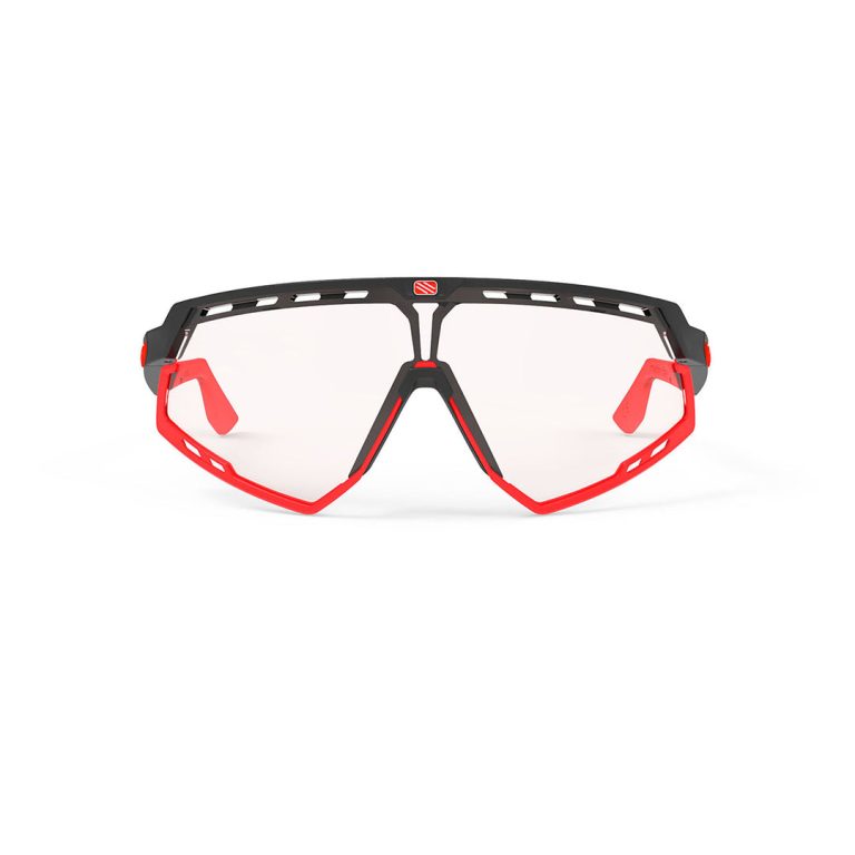 defender Matte Black Frame and ImpactX Photochromic 2 Red Lenses Red Bumpers