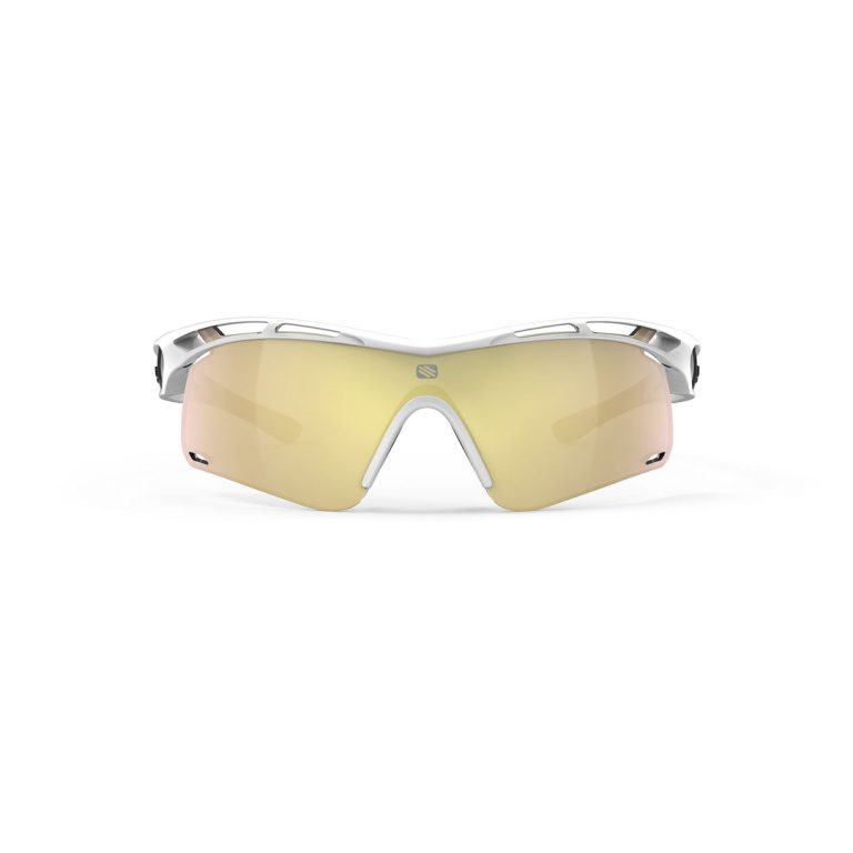 Tralyx Plus Slim White Gloss Frame with Multilaser Gold Lenses