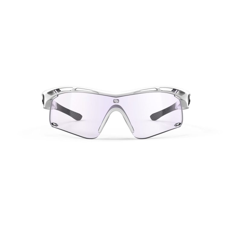 Tralyx Plus Slim White Gloss Frame with ImpactX Photochromic 2 Laser Purple Lenses