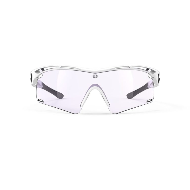 Tralyx Plus White Gloss Frame with ImpactX Photochromic 2 Laser Purple Lenses