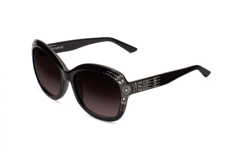 DOLCE c.NR â€“ Black with clear crystals and silver laserwork