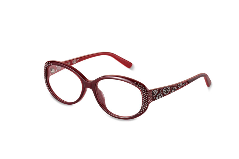 Delfina c.A77 â€“ Ferrari red with clear and siam crystals