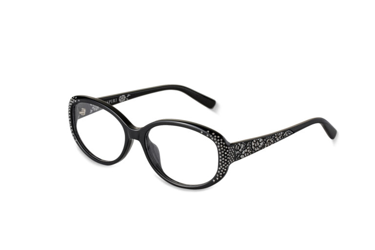 Delfina c.NR â€“ Black with clear and black crystals