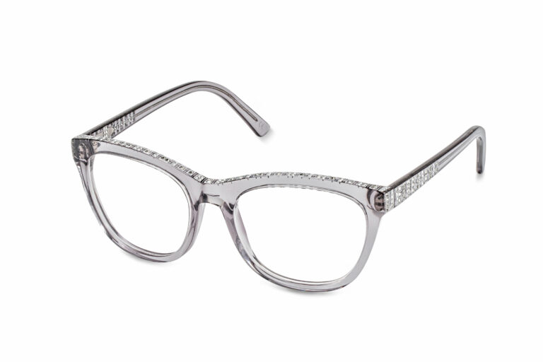 EVITA c.882 â€“ Translucent grey with light chrome and silver crystals