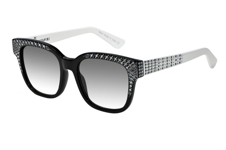 Eleonora c.BW â€“ Black front with white temples