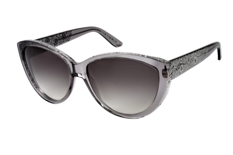 FATIMA c.882 â€“ Translucent grey with light chrome and clear crystals and silver laserwork
