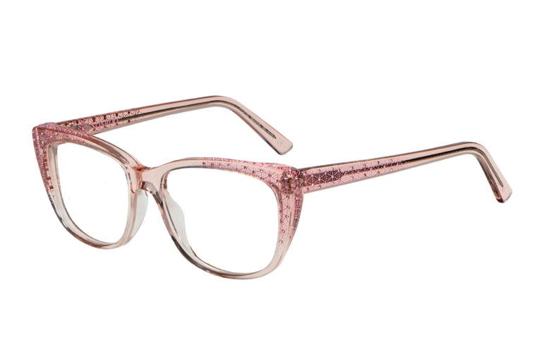 Ginevra c.166 â€“ Translucent light pink with pink crystals