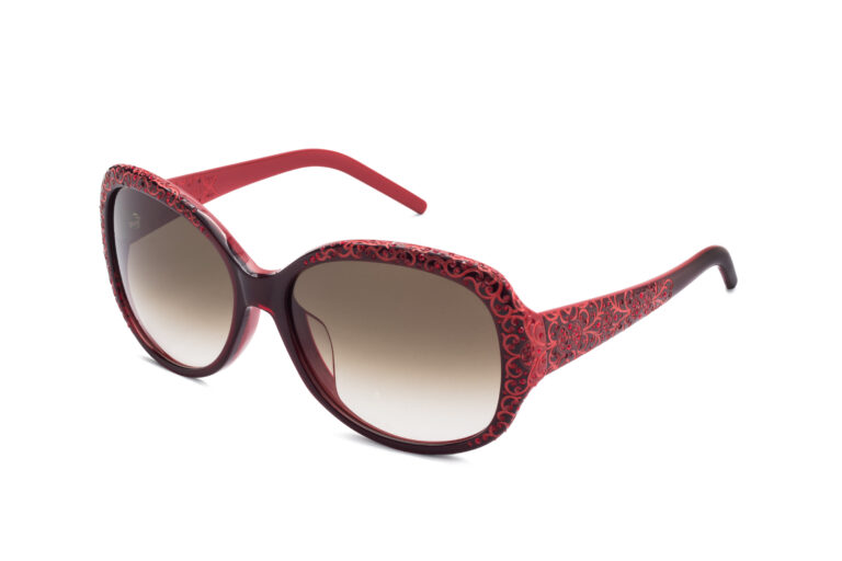Isabella c.A77 â€“ Ferrari red with light siam crystals and red laserwork