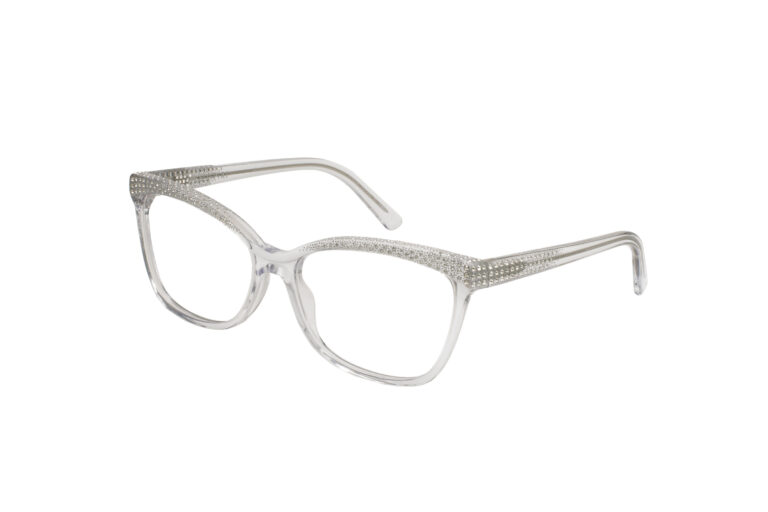 LAVINIA c.CR â€“ Clear with silver shade clear crystals and silver laserwork