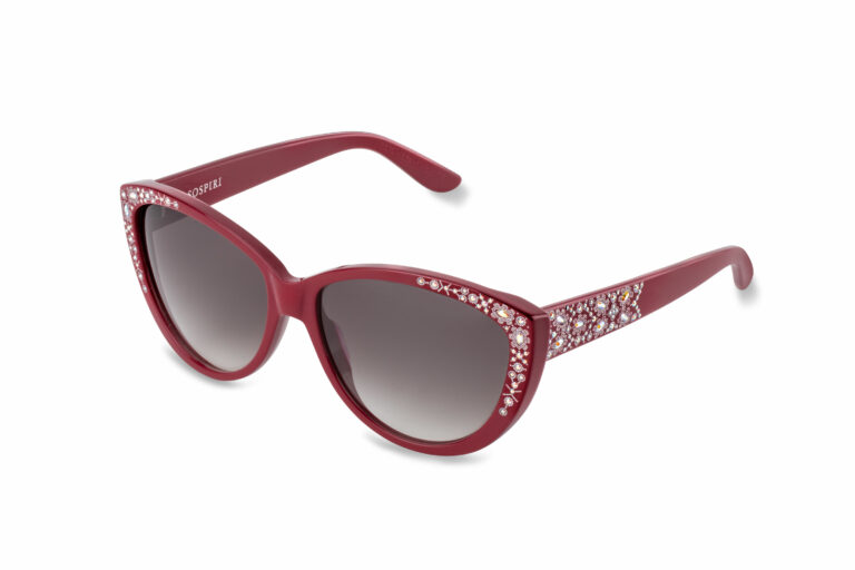 LETIZIA c.414 â€“ Red with clear and iridescent crystals