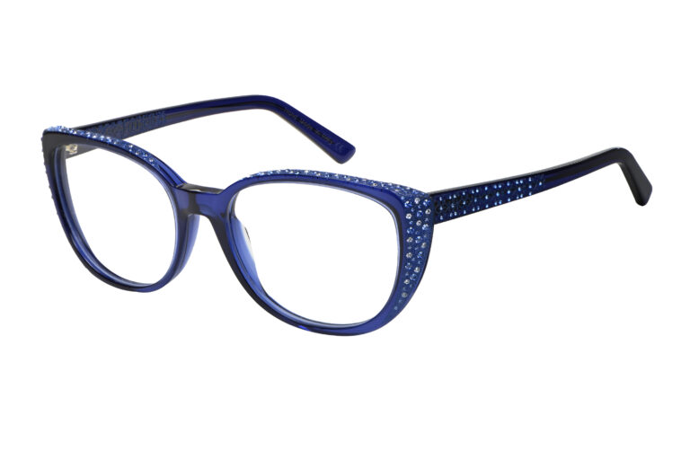 Lunetta c.260A â€“ Blue with blue crystals