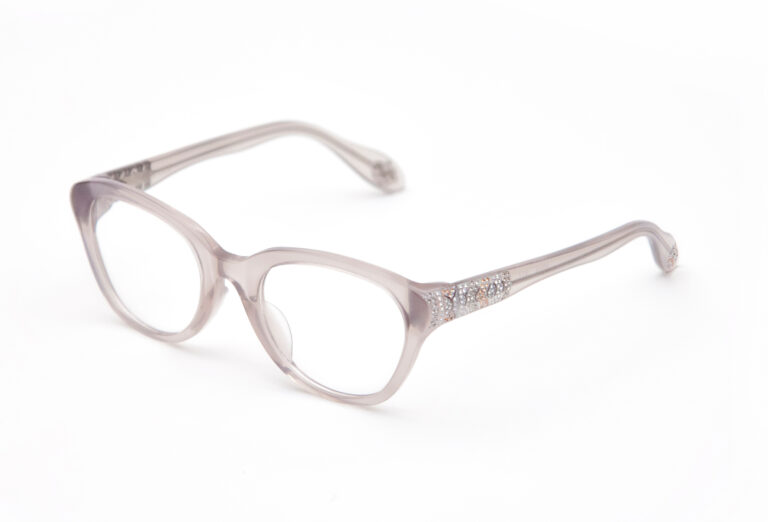 MINA c.917 â€“ Translucent taupe with clear and light peach crystals