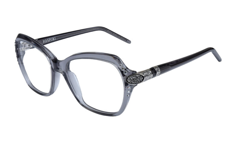 NILDE Limited Edition c.882 Translucent grey with silver jewelry component and light chrome crystals