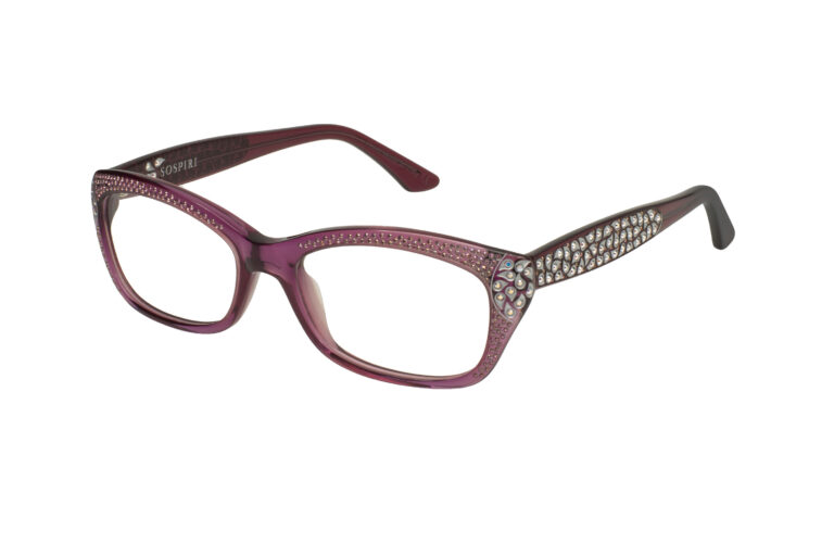 NUNZIA c.563 â€“ Translucent purple with alabaster and lilac crystals and silver laserwork