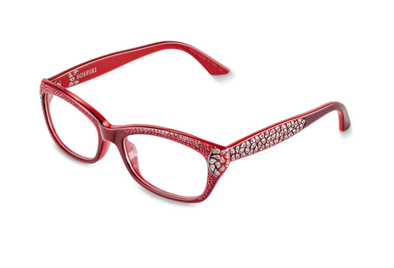 NUNZIA c.A77 â€“ Ferrari red with red siam and clear crystals