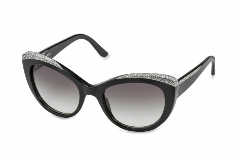 PENELOPE c.NR â€“ Black with clear crystals and silver laserwork