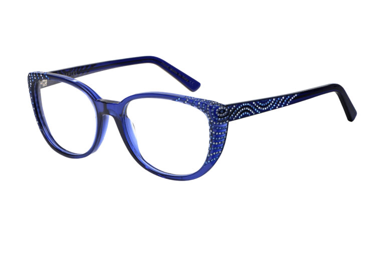 Patrizia c.260A â€“ Translucent blue with blue crystals