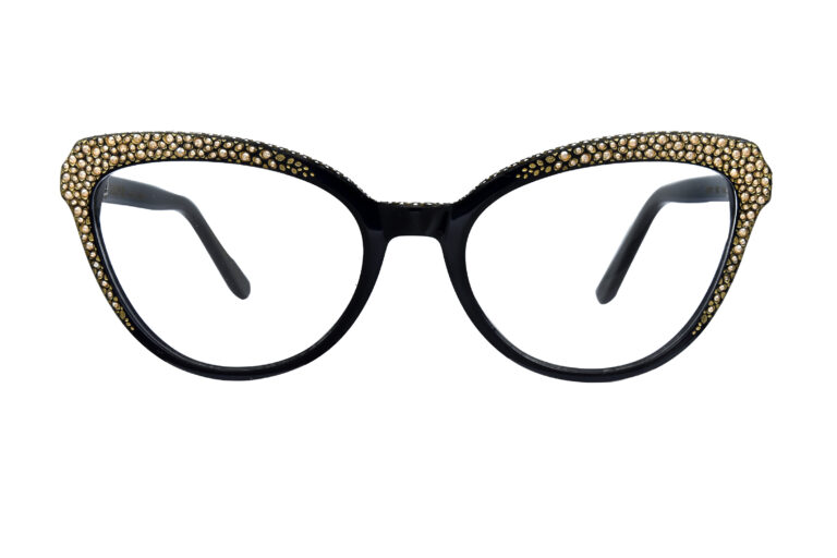 ROSVITA c.NRG â€“ Black with gold crystals and gold laserwork