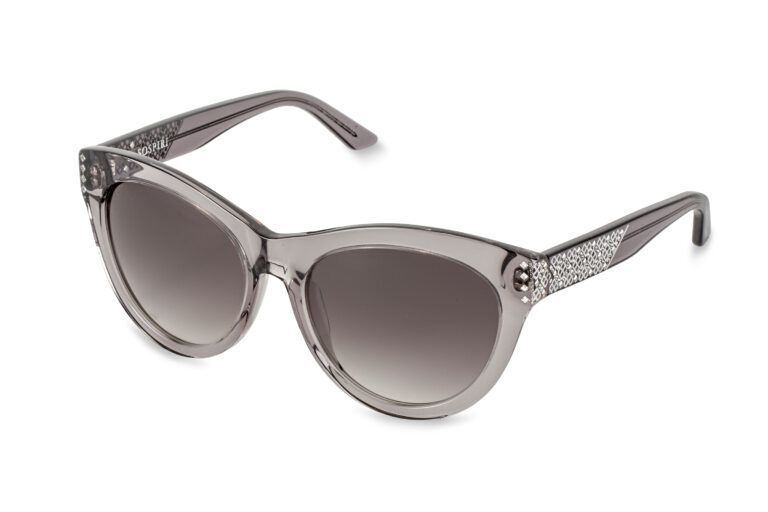 Rubi c.882 â€“ Translucent grey with clear and silver shade crystals