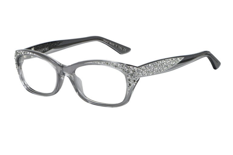 Sibilla c.882 â€“ Translucent grey with light chrome and clear crystals