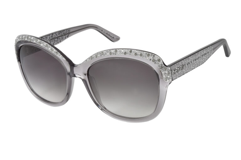 TESSA c.882 â€“ Translucent grey with light chrome and clear crystals and silver laserwork