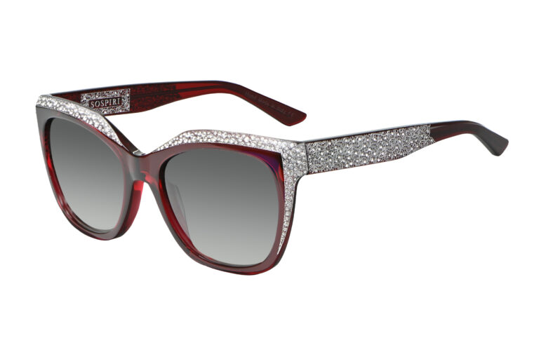 Thea c.252 â€“ Translucent burgundy with clear and alabaster crystals