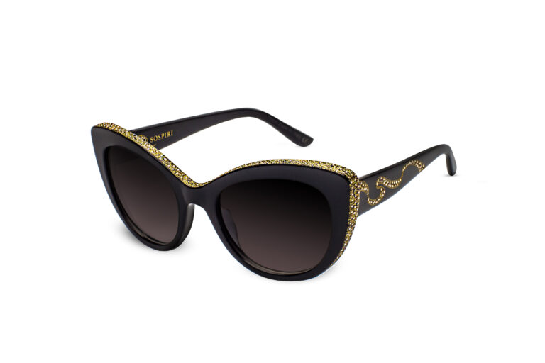 Tosca c.NRG â€“ Black with gold crystals and gold laserwork