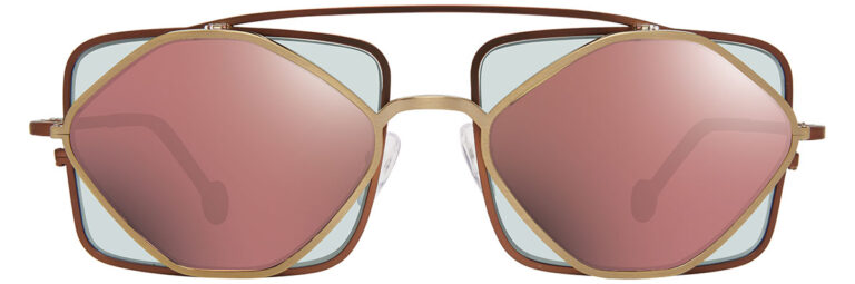 820823 Gold on Brown w/ Orange Temple Tips