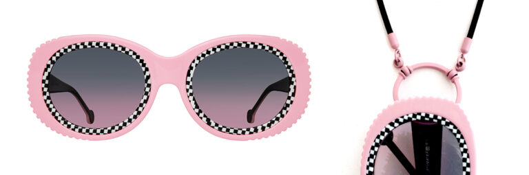 755 Allee Bubble w/ Taxi Insert. Grey to Pink Gradient Lens