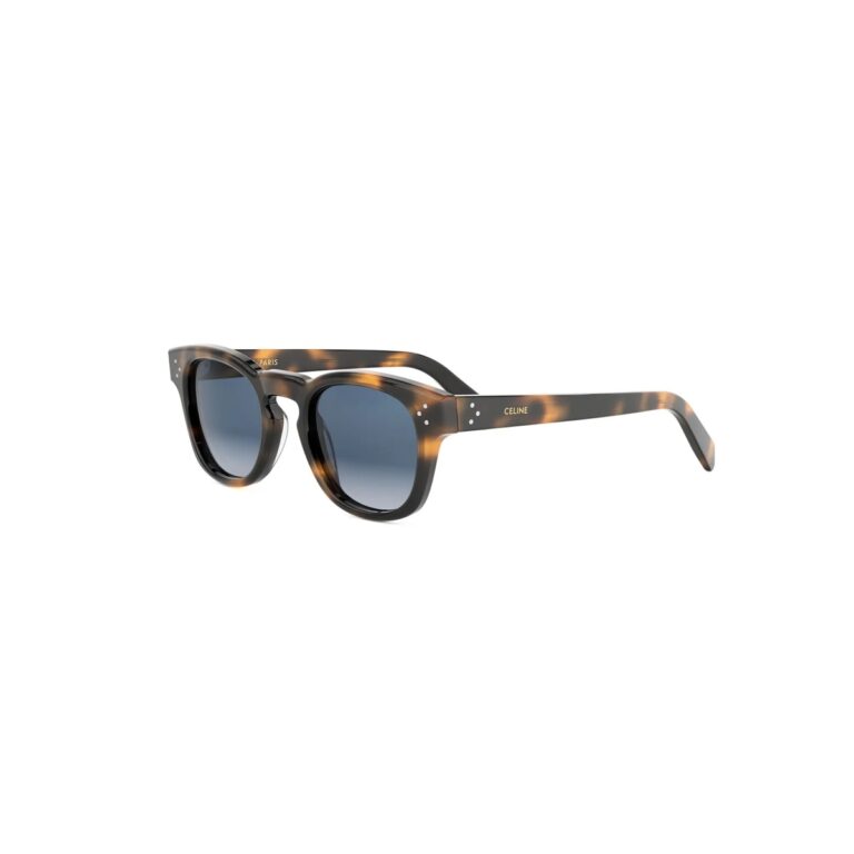 Acetate Shiny Havana with Blue Gradient lenses