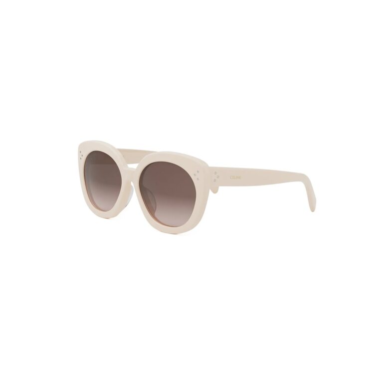 Acetate Shiny White with Brown Gradient lenses