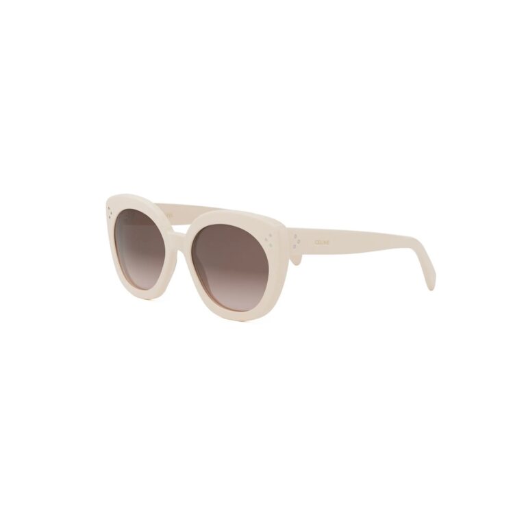 Acetate Shiny White with Brown Gradient lenses