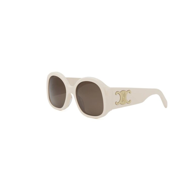 Acetate Shiny White with Brown Normal lenses